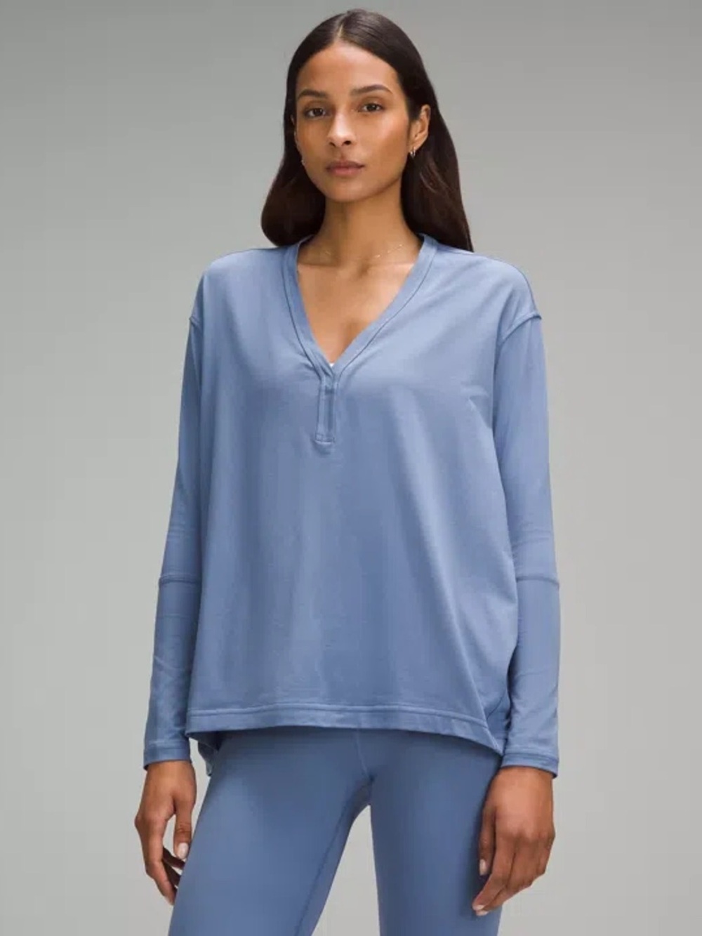 Lululemon Back In Action V Neck Long Sleeve Shirt